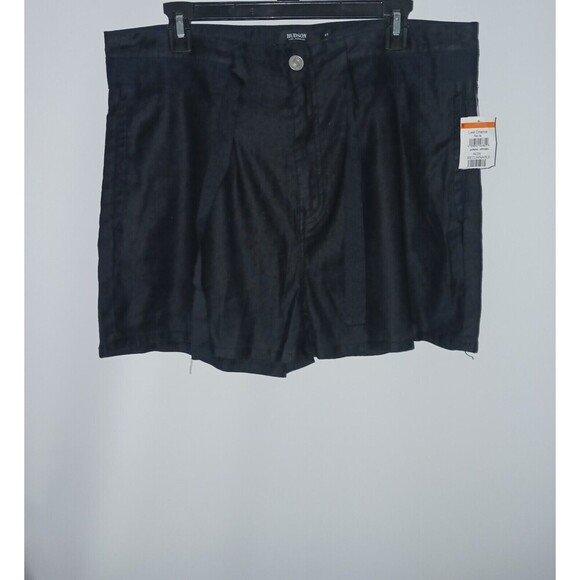 Hudson‎ Womens Black Paper Bag Shorts 27 Linen Lyocell Spandex Tie Waist Pockets - Picture 1 of 7
